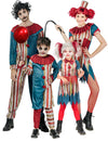 Fato de família palhaços assassinos para o Halloween