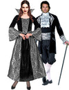 Fato de casal vampiro barroco para adultos