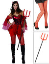 Pack disfarce diabinha mulhercom collants e tridente Halloween