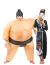 Disfarce de casal lutador de sumo e gueixa