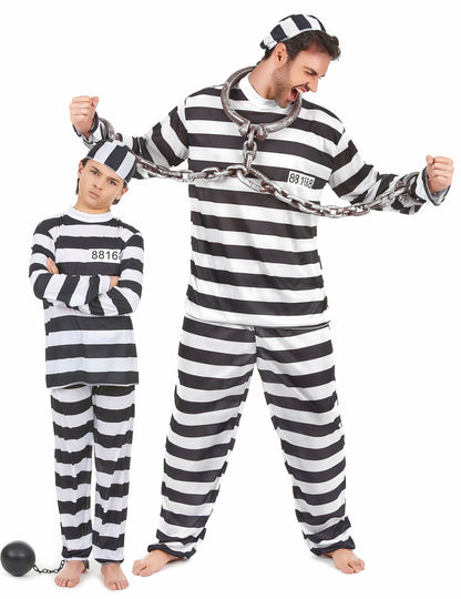 Disfarce casal prisioneiro pai e filho