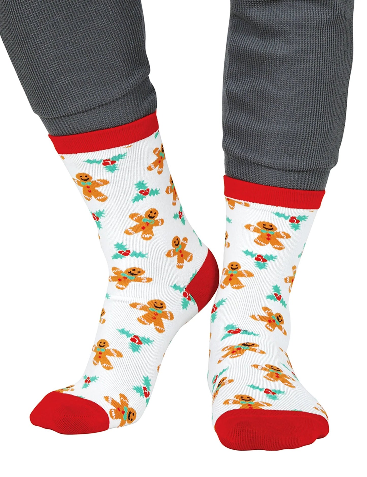 Lote de 6 pares de meias de Natal motivos festivos adulto