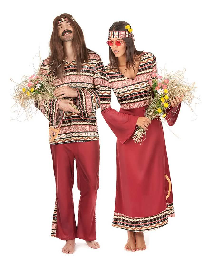 Disfarce Hippie para casal Bordeaux