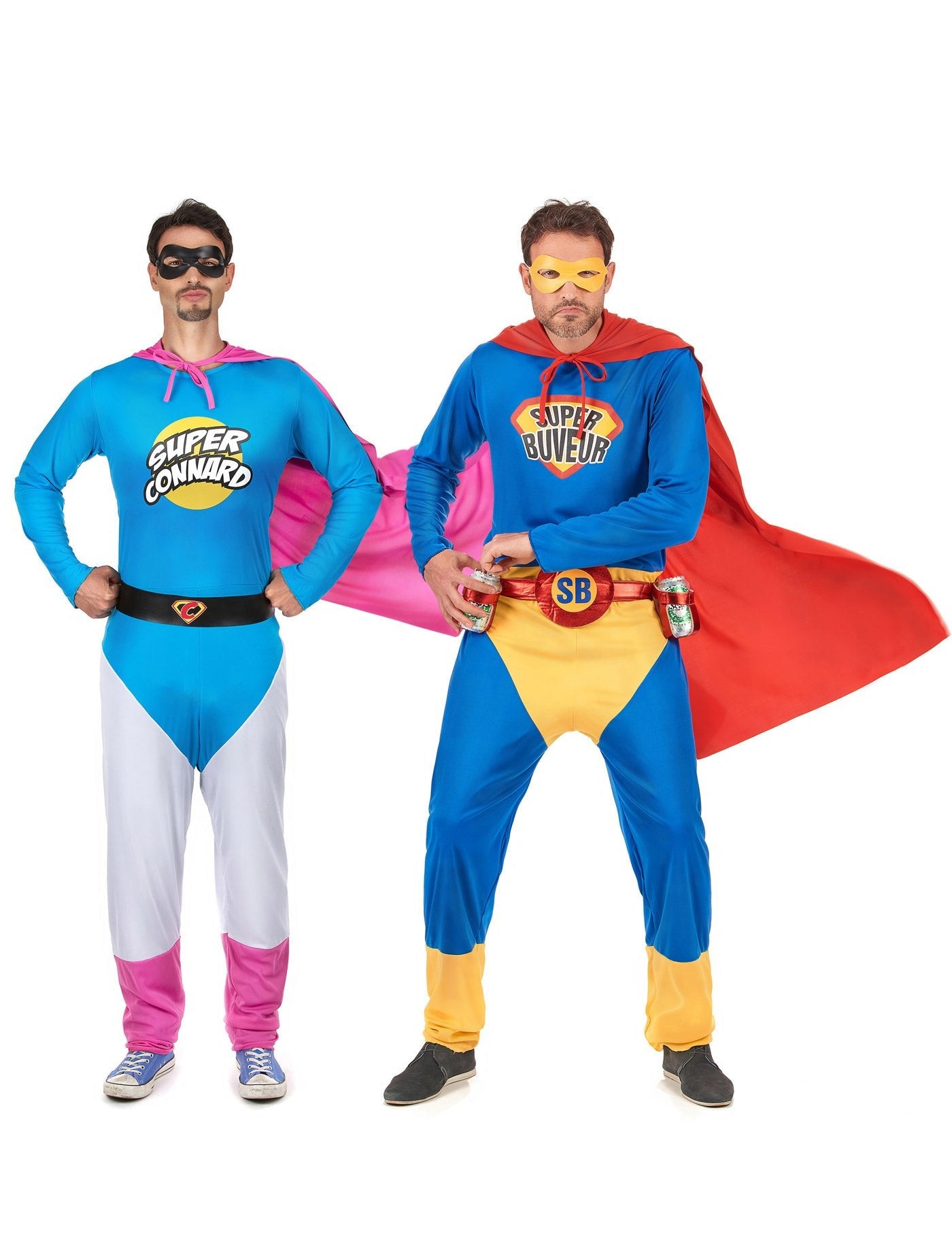 Déguisements duo Super Connard et Super Buveur