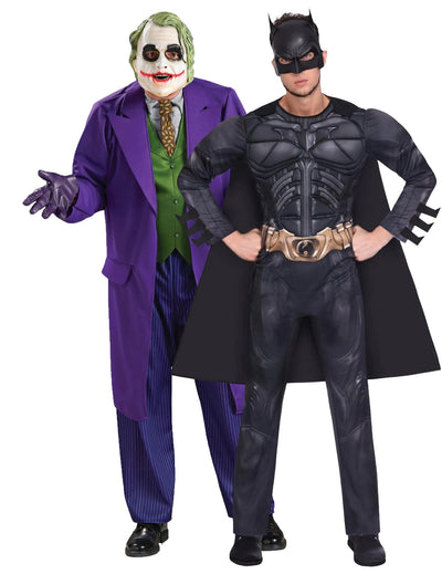 Disfarce de casal Batman™ e Joker™ para adultos