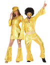 Disfarce de casal disco dourado