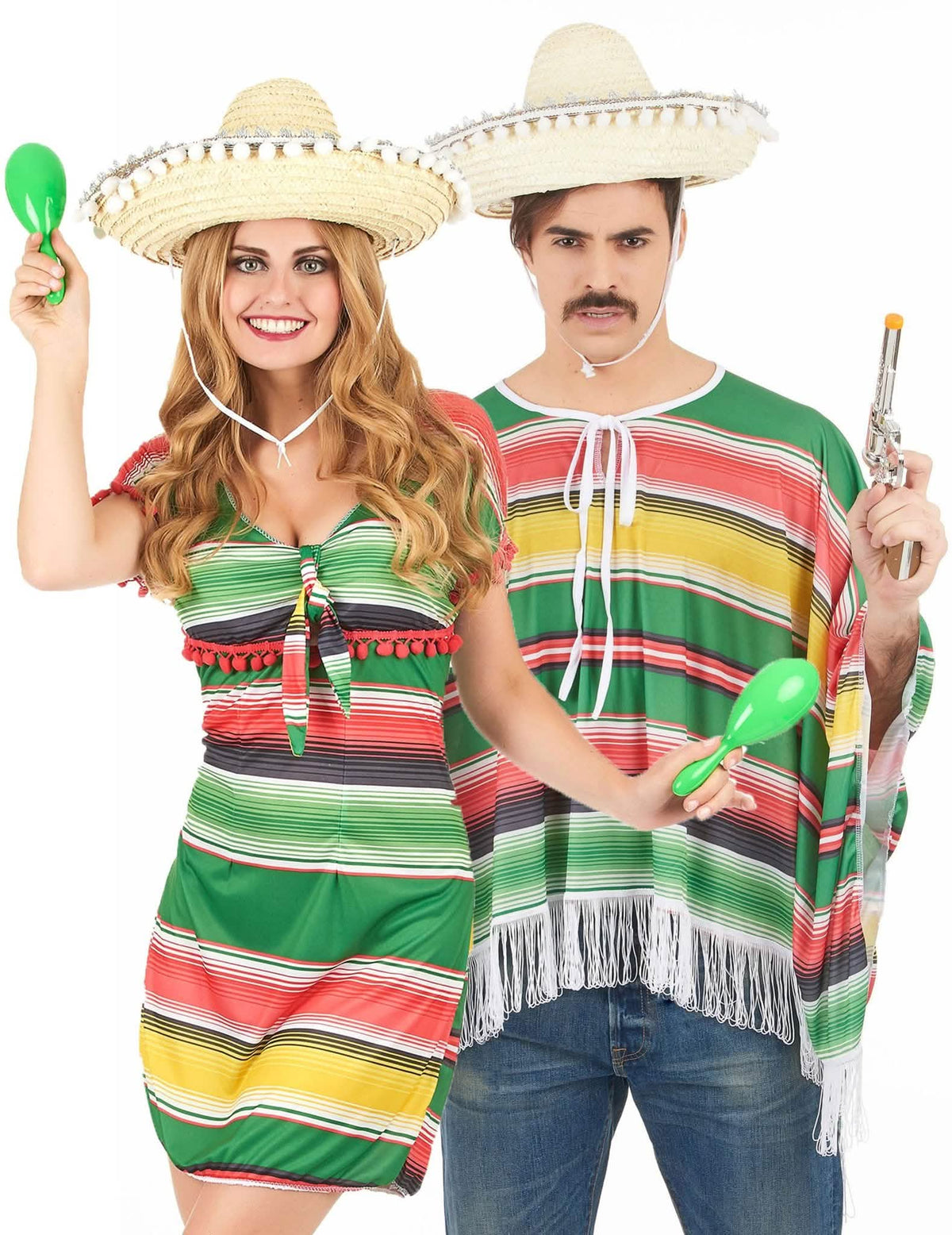 Disfarce de casal mexicanos adulto