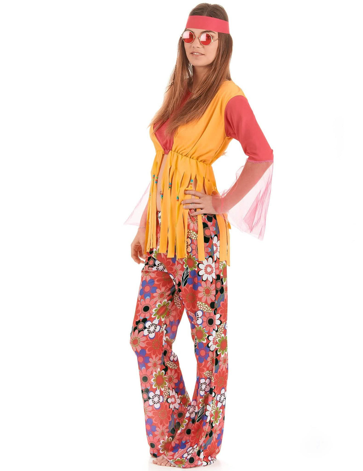Disfarce casal hippie muticores para mãe e filha