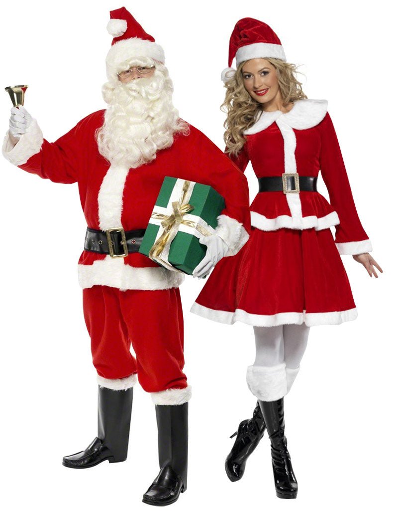 Disfarce de casal Pai e Mãe Natal adultos