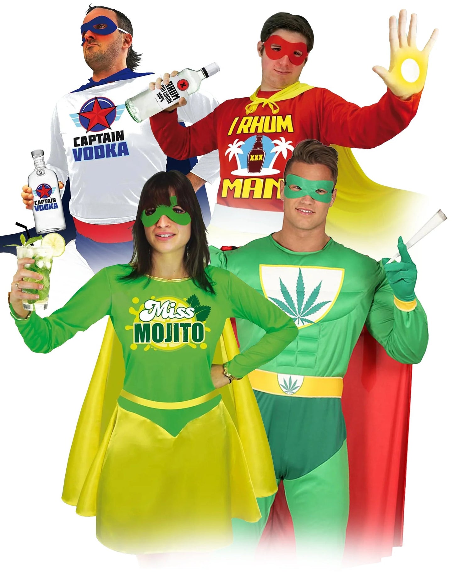 Fantasia de grupo A Equipe Desenfreada para adultos