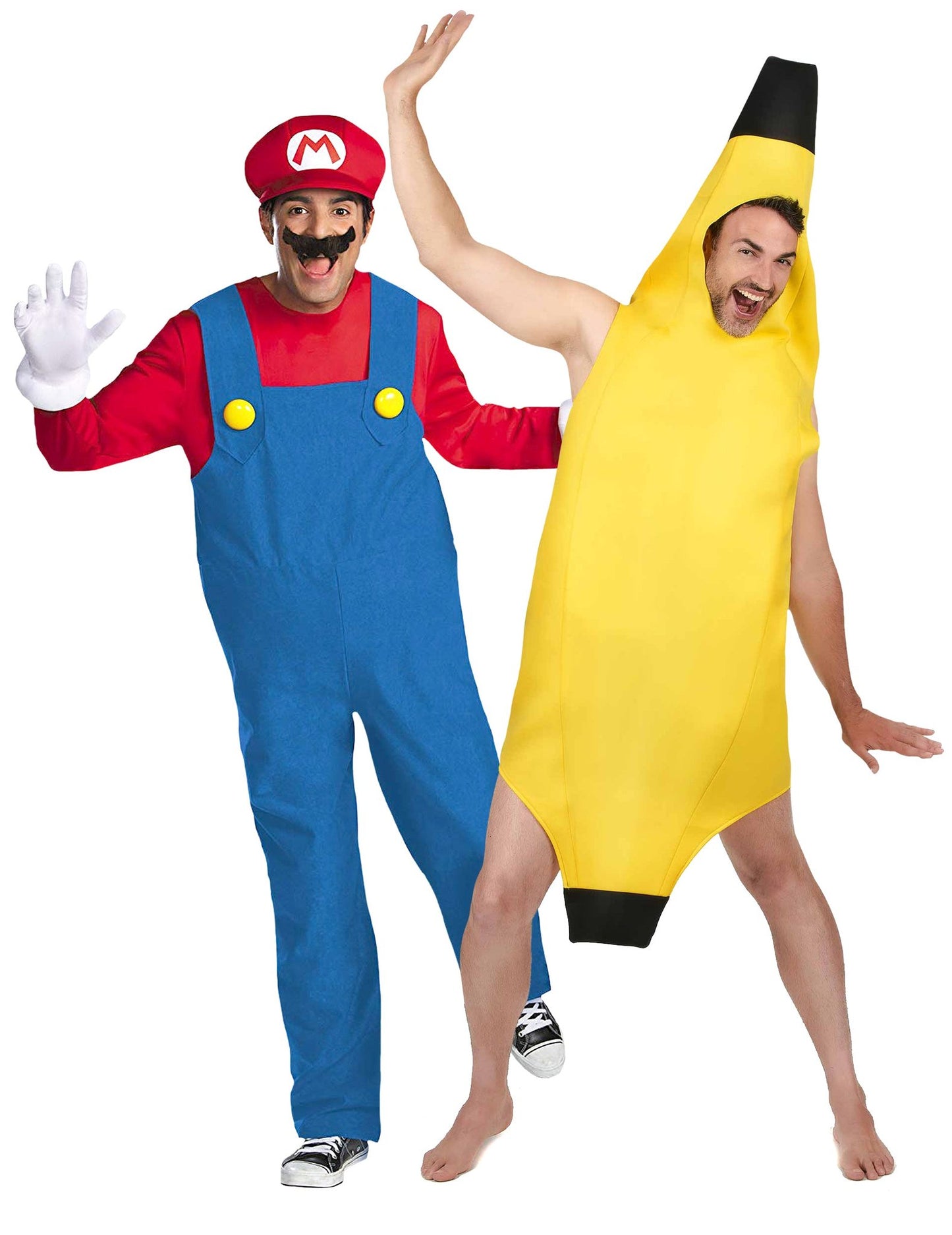 Disfarce de casal Mario™ e banana adulto