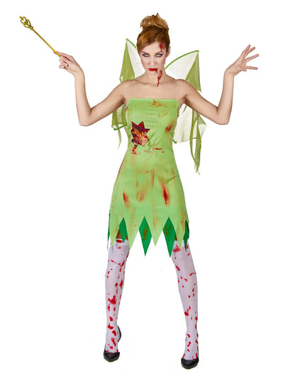 Pack disfarce fada verde sangrenta mulher Halloween