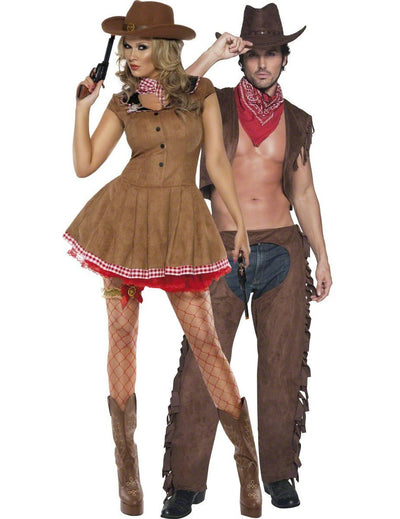 Disfarce de casal cowgirl e cowboy