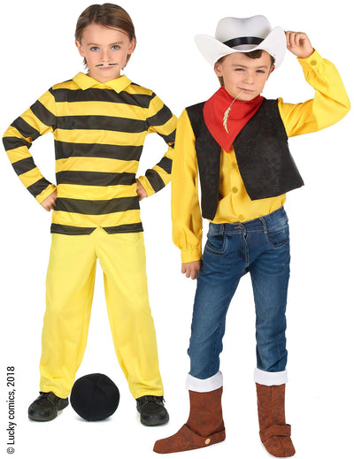 Disfarce de casal Dalton e Lucky Luke™ crianças