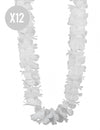 12 Colares havaianos brancos
