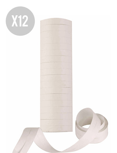 Pack - 352767 - 12 Rolos de serpentinas brancas