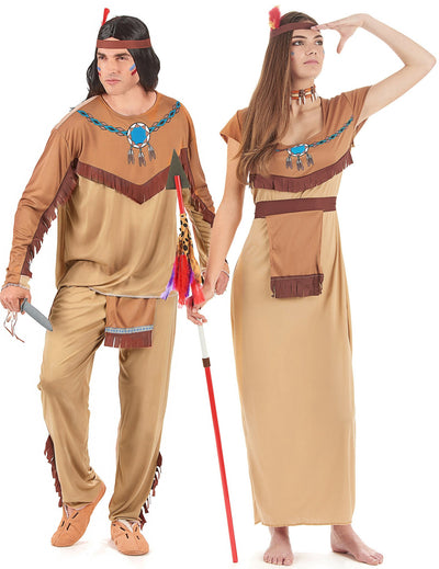 Disfarce de casal índios adulto