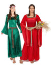 Disfarce de casal medieval mulher