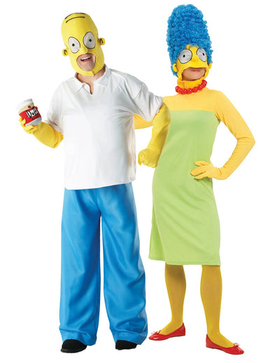 Disfarce de casal Homer e Marge Simpson para adultos