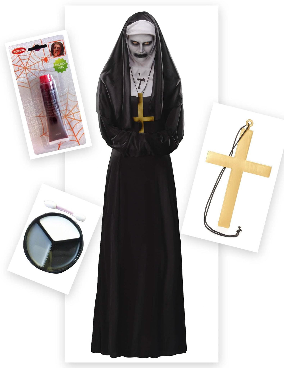 Pack disfarce freira demoníaca mulher