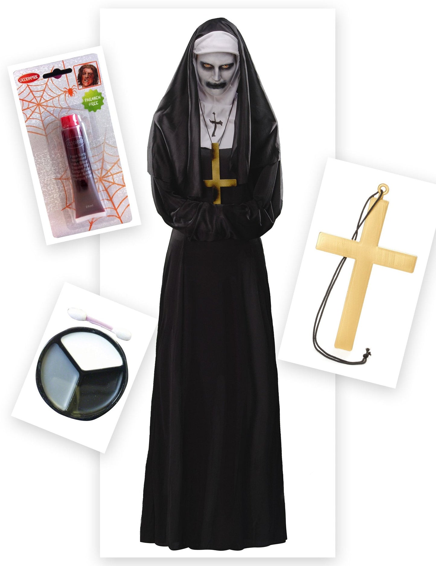 Pack disfarce freira demoníaca mulher