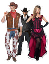 Fato de cowboy e dançarino de saloon para adulto
