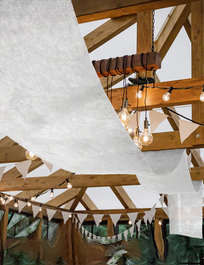 Tenture de mariage blanche en tissu intissé