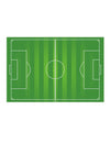 Décoration azyme terrain de foot pour gâteau vert