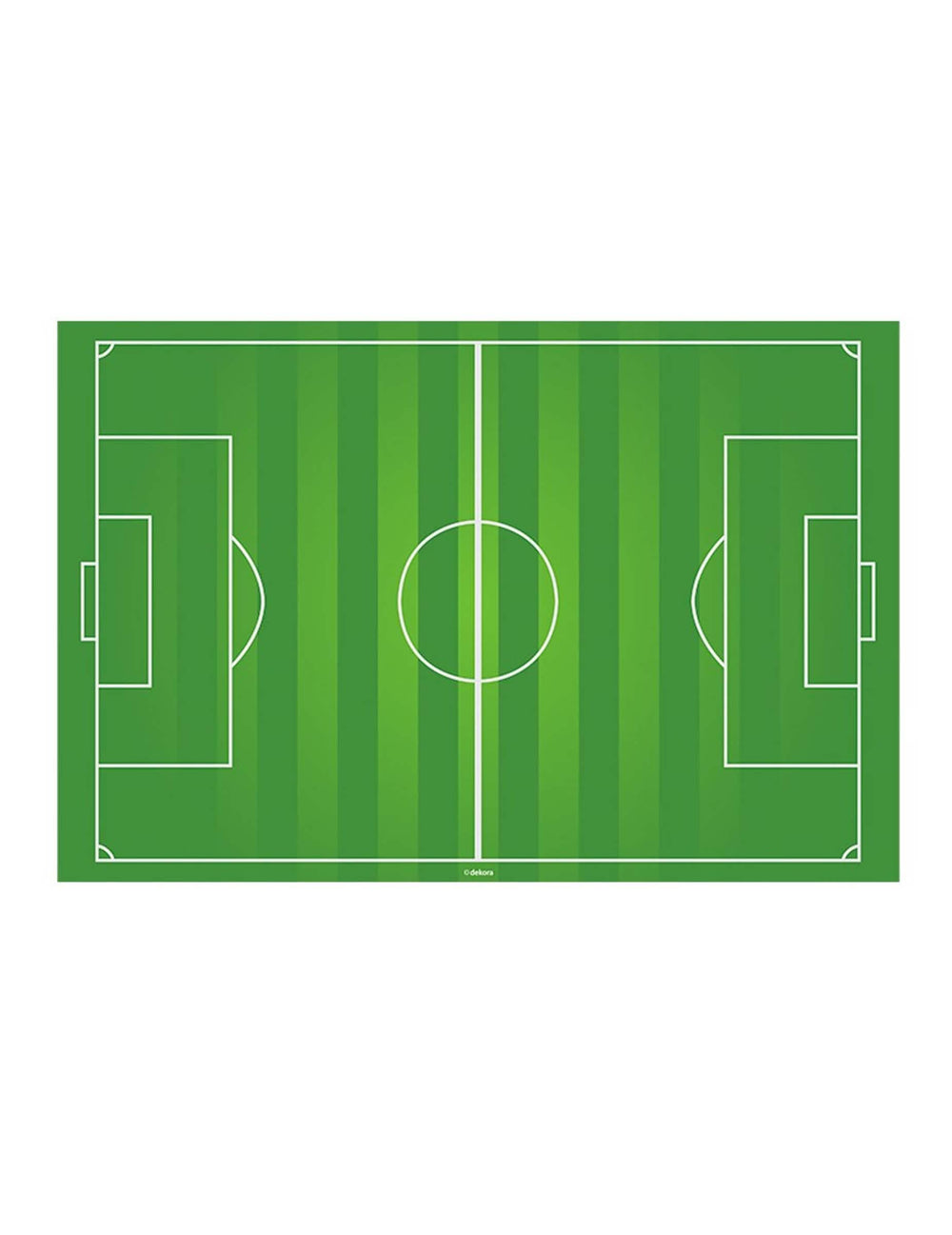 Decoração em hóstia de campo de futebol para bolo verde