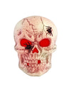 Caveira decorativa em plástico com LED vermelhos 23 x 25 x 33 cm