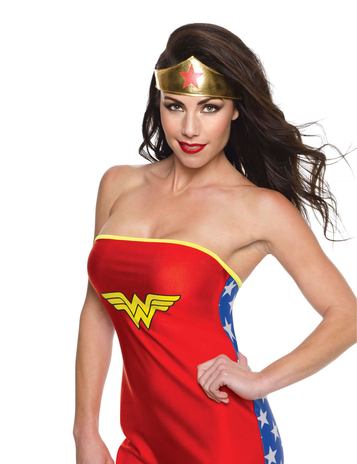 Tiare Wonder Woman™ pour femme dorée avec étoile rouge