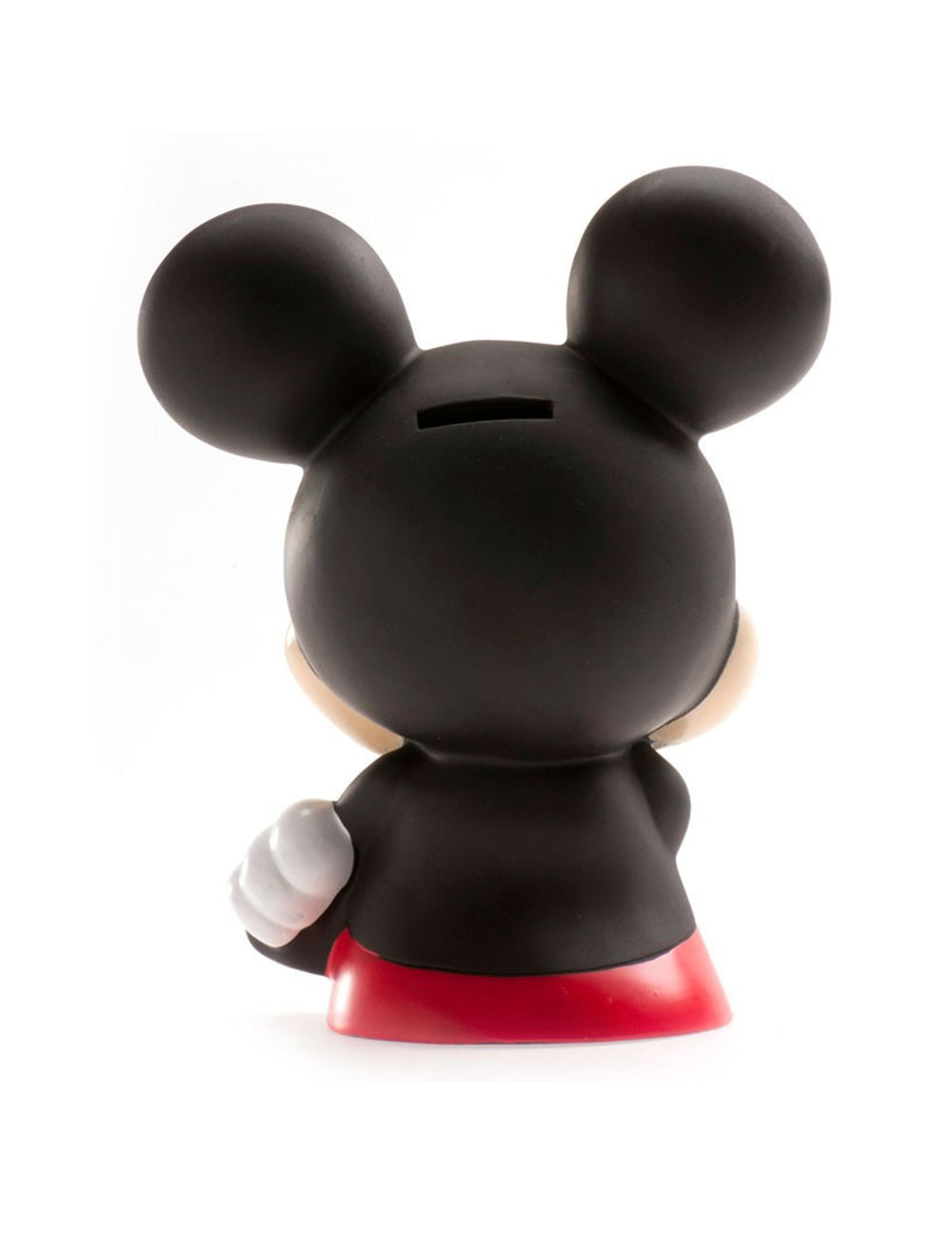 Vue de dos de la tirelire avec bonbons Mickey
