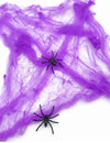 Teia de aranha violeta com aranhas 20 g Halloween