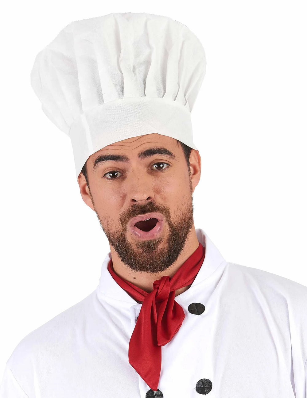 Toque de cuisinier pour adulte blanche