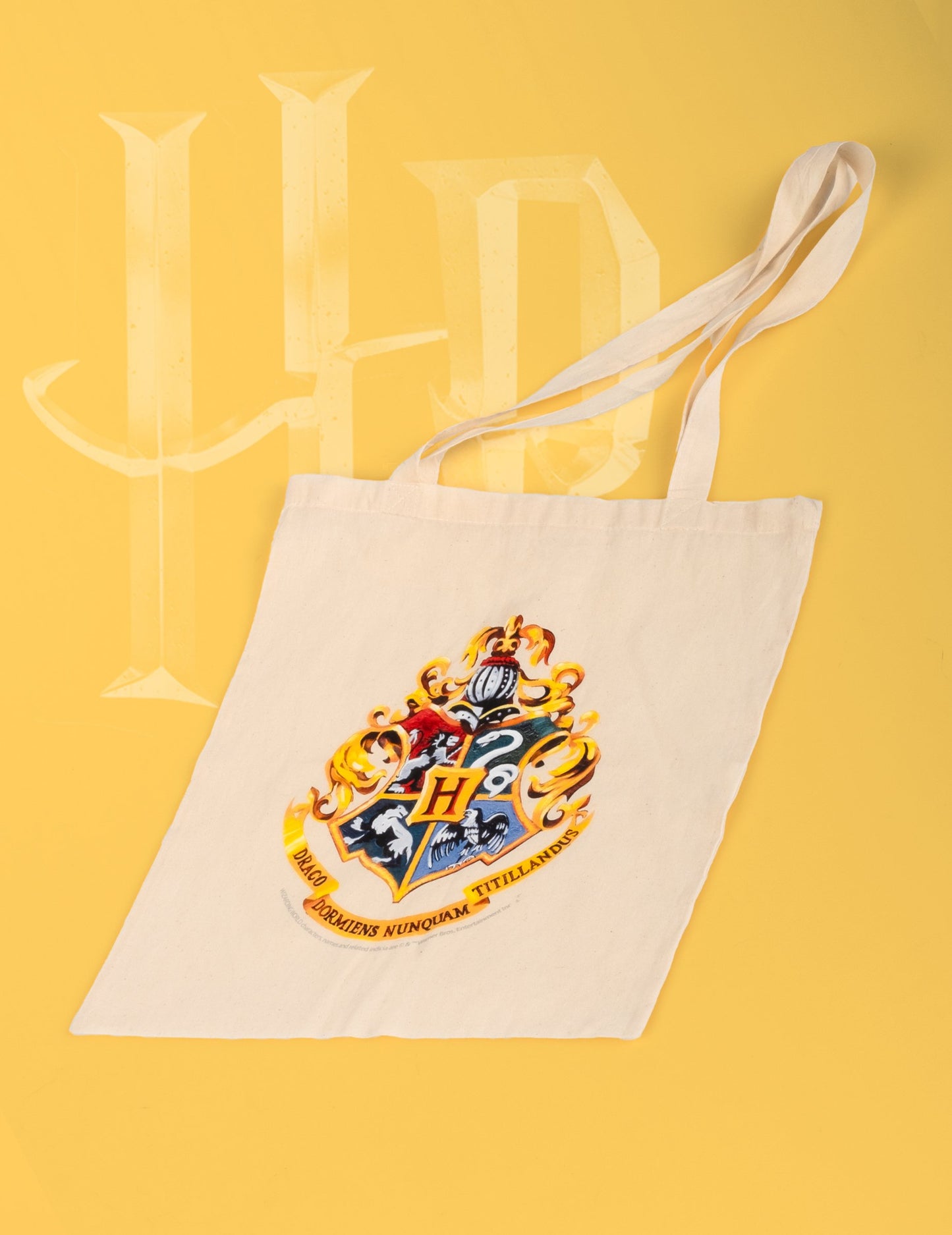 Vue de face du sac tote bag en coton Harry Potter