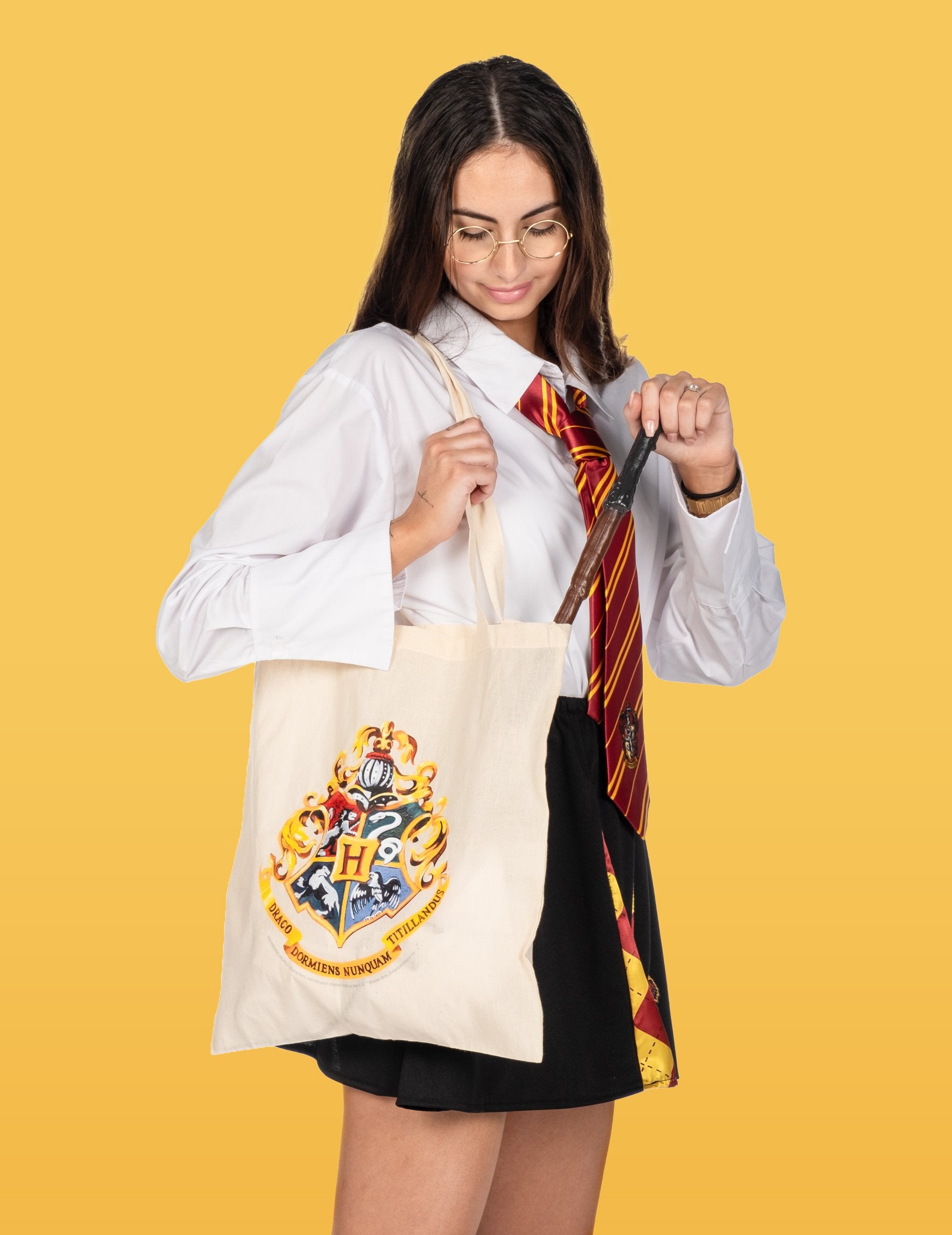 Mise en situation du sac tote bag en coton Harry Potter