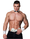 Tour de cou et manchettes strip teaser sexy pour homme blancs et noirs