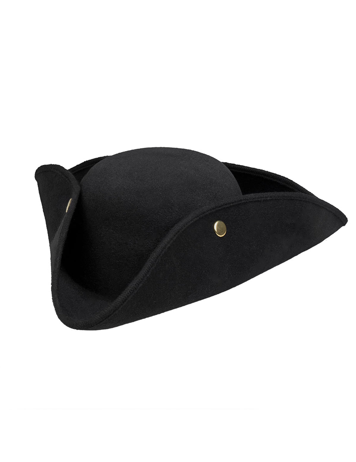 Vue de profil du Tricorne pour adulte noir