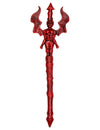 Trident du diable pour adulte rouge en plastique sculpté