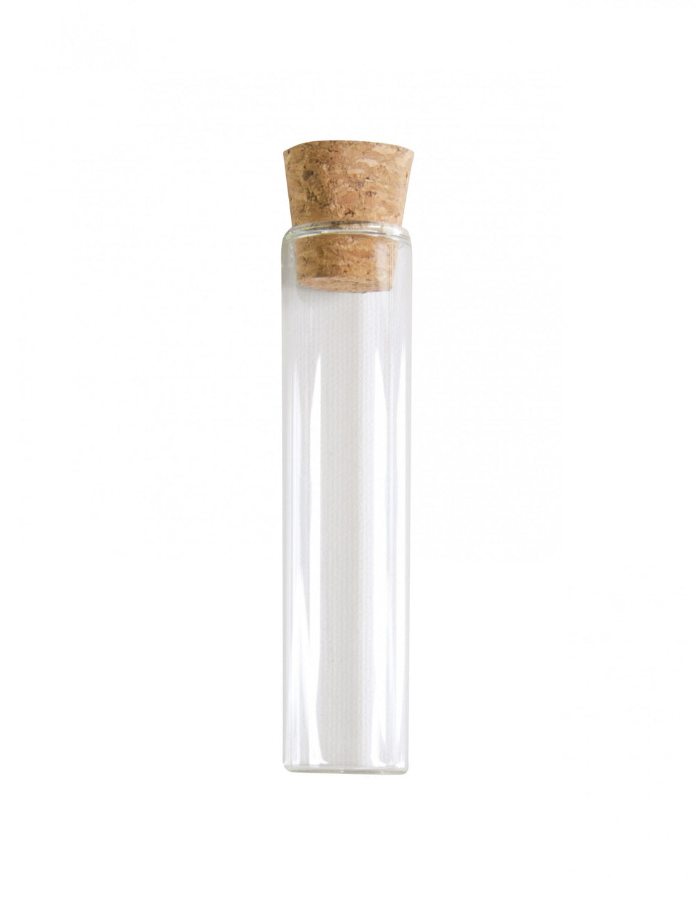 Tube éprouvette en verre pour décoration transparent avec bouchon liège