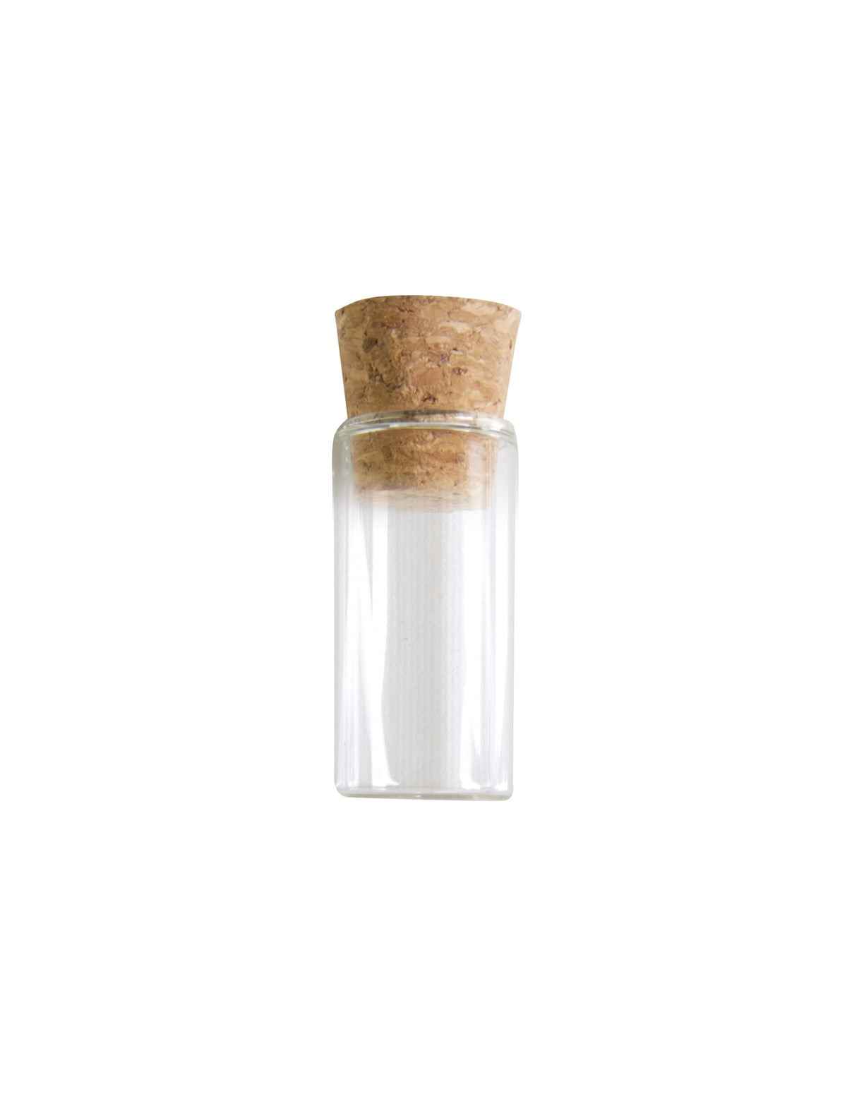 Tube éprouvette en verre transparent avec bouchon en liège