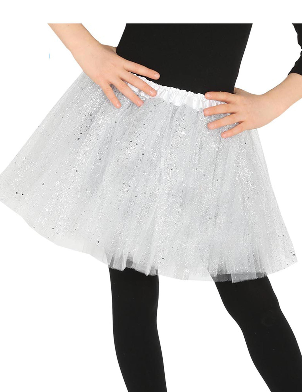 Tutu à paillettes pour fille blanc