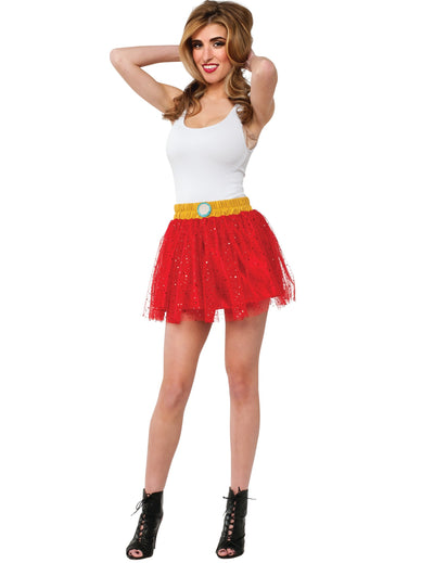 Tutu pailleté Iron man pour femme rouge et doré