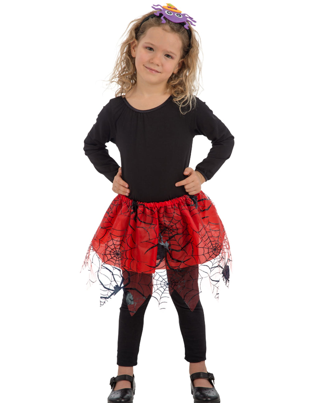 Tutu araignées pour fille rouge et noir