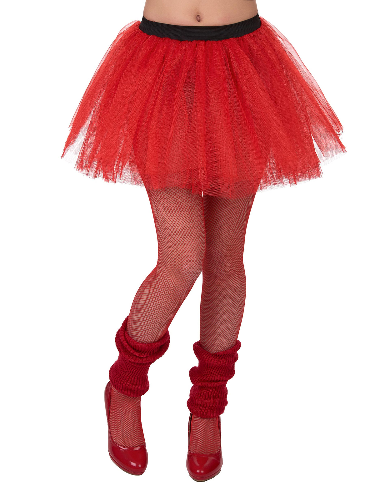 Tutu rouge pour femme avec ceinture noire