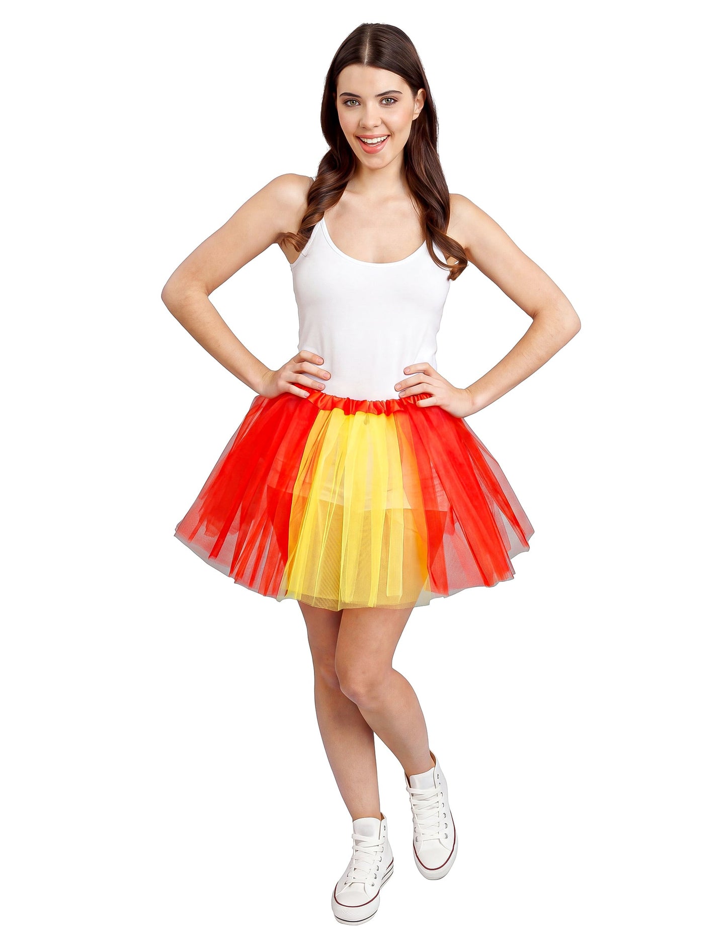 Tutu vermelho e amarelo da Espanha 39 cm