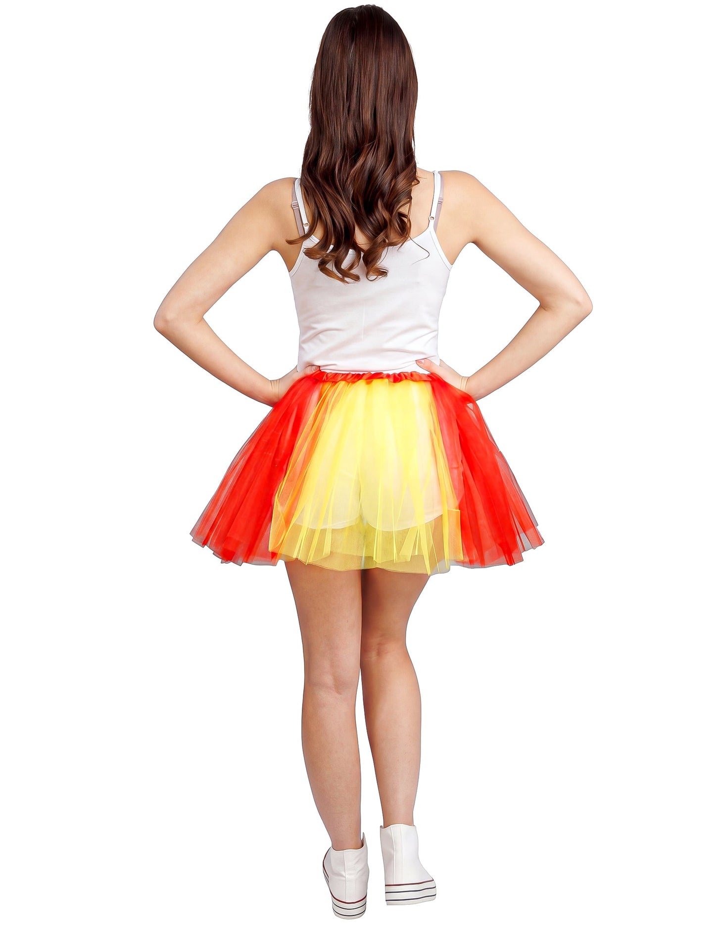 Tutu vermelho e amarelo da Espanha 39 cm