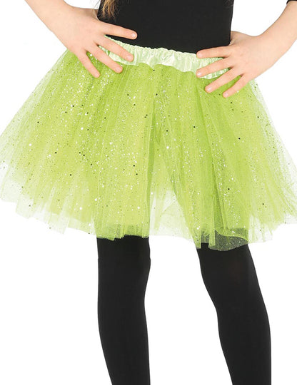 Tutu à paillettes pour fille vert