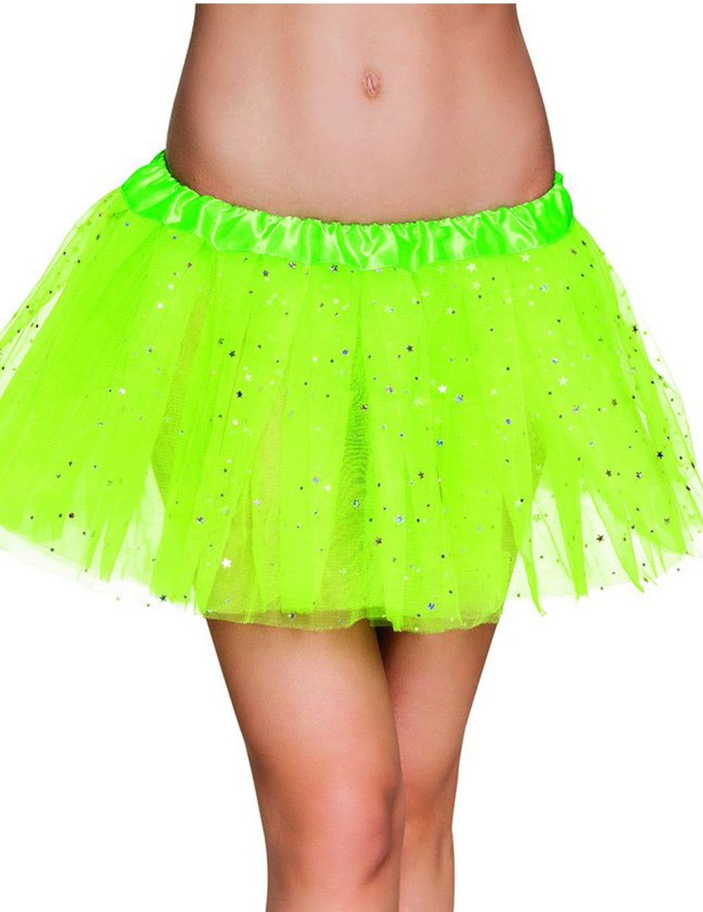 Tutu étoile scintillante pour femme vert fluo