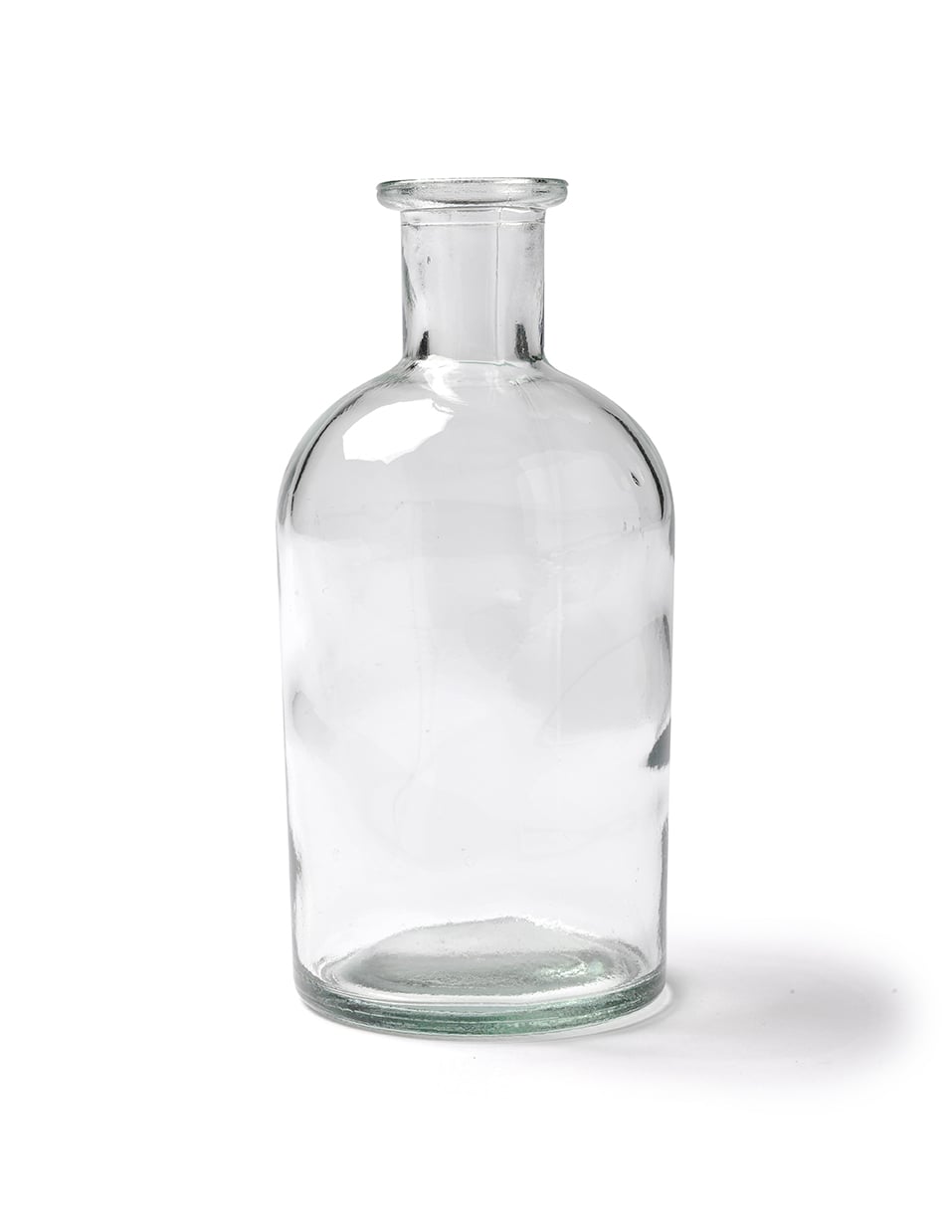 Contenant bouteille à la mer en verre transparent